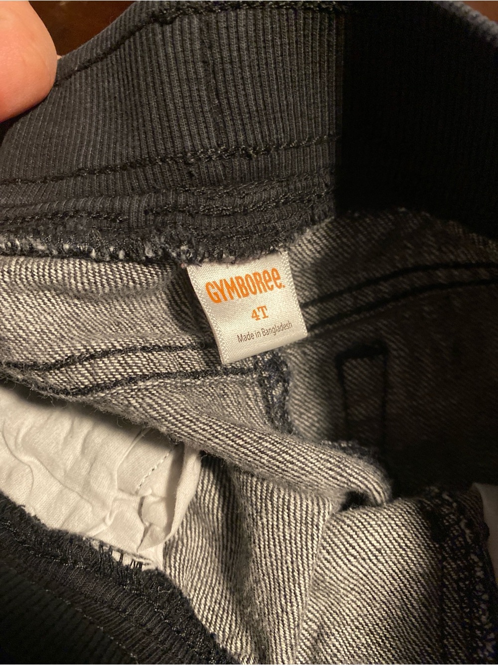 GYMBOREE Black and Gray Pull-On Jeans - Picture 4 of 5